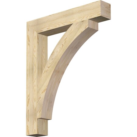 Ekena Millwork Thorton Block Rough Sawn Bracket, Douglas Fir, 6"W x 38"D x 46"H BKT06X38X46THR05RDF